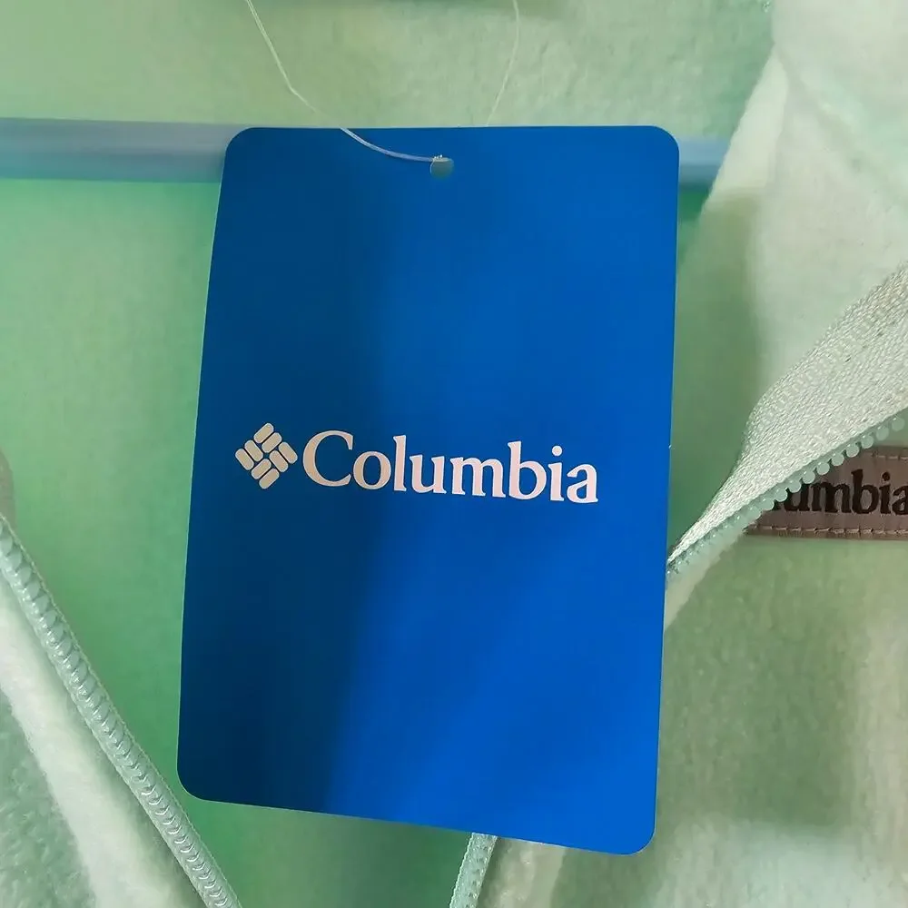 Columbia Youth XXS Mint Green Fleece Zip Jacket NWT Outdoor Hiking Winter Warm